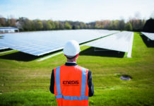 Ferme solaire - panneaux photovoltaïques sur le site Challenger Bouygues