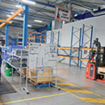 Chariot robotisee + ligne assemblage